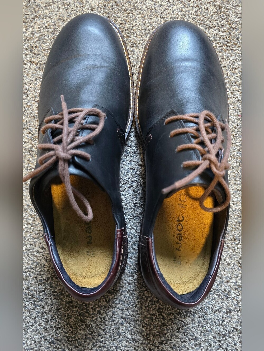 Naot Chief Men’s Black Walnut Leather Oxford Dress Shoes Size 13 - Picture 7 of 10